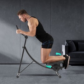 OCASAMI Abdominal Trainers, Ab Machine for Home Gym Ab Workout Equipment Home Gym Coaster for Stomach Ab Crunch Coaster Ab Trainer Exercise Equipment Foldable Core Trainer for Abdominal (Black)