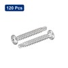 sourcing map #6-1" Self Drilling Screws, 120pcs 410 Stainless Steel