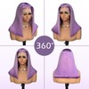 Light Purple Short Bob Wigs Human Hair 13x4 HD Frontal
