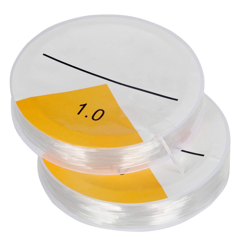TRIXES 8M Clear Elastic Spool x2 – 1mm Strong &