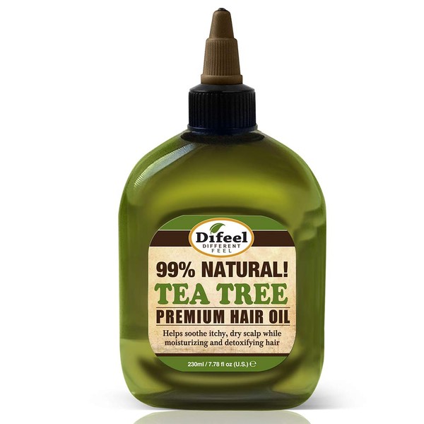 Difeel Premium Natural Hair Oil - Tea Tree Oil for Dry Scalp 8 Ounce (3-Pack)