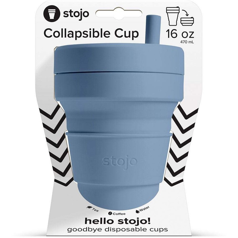 Storjo BIGGIE Folding Tumbler, 16.5 fl oz (470 ml), Steel