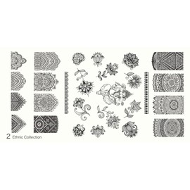MoYou's XL Ethnic plates collection 2, gorgeous boho full designs stamping template for nail art