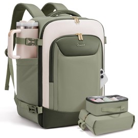 LOVEVOOK 50L Travel Backpack for Women Men, Large Carry on Backpack for Airplanes TSA Personal Item Travel Bag fits 17.3" Laptop, Waterproof Weekender Essentials Airline Approved with 2 Packing Cubes