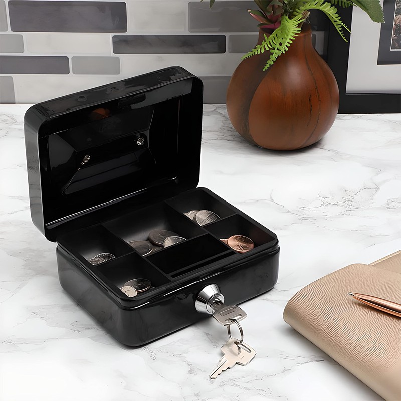 Retoo Lockable Cash Box 15 x 12 x 8 cm