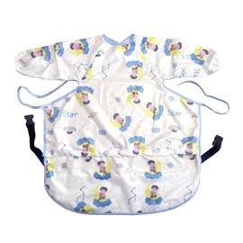 Verazquy Long Sleeve Can Be Separated Baby Bibs, 4 in 1 Detachable Baby Weaning Bib Feeding Coverall Bibs for 6-36 Months, Easy Wipe Clean Machine Washable Waterproof Adjustable High Chair Catch