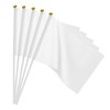PATIKIL 20pcs White Flag Game Solid White Flags Small Mini
