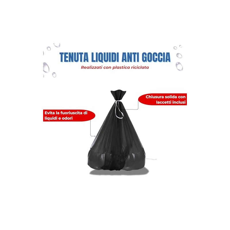 Bottari 60 Müllbeutel, 30 l, 50 x 60 cm, mit