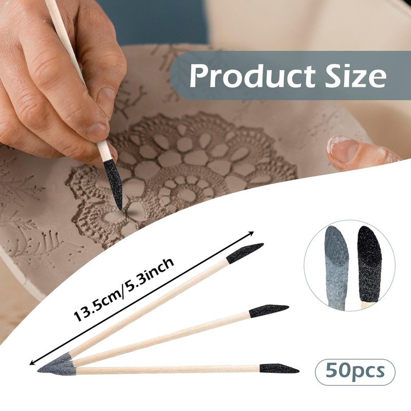 Sanding Sticks 50 Pcs, Double-Ended Sanding Tools for Wood &