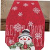 WOONEKY 1pc Christmas Table Cover Snowman Pattern Decorative Tablecloth Xmas