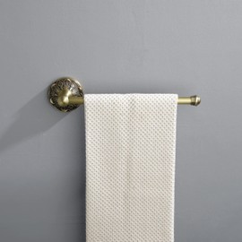 Towel Ring + 12 Inch Towel Bar, Brass Bathroom Accessories Set