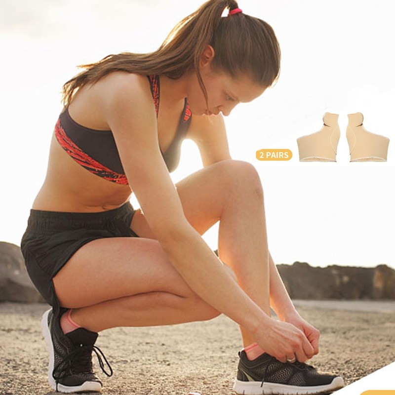 YIQFOCA足指サポーター フットサポーター 保護パッド 左右セット 靴が履ける 足指広げる薄型 フット装着簡単足指 広げる シリコンパッド内蔵男女兼用