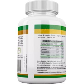 Healthy Superfoods Té Verde Premium Concentrado 10:1 - 100 Cápsulas, Sabor Natural