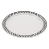 G.E.T. 12" Heavy-Duty Wide Rim Melamine Plastic Dinner Plate (Set