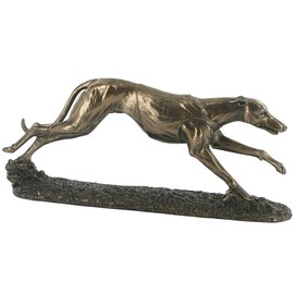 Single Running Greyhound Cold Cast Bronze Sculpture