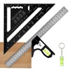 Combination Square Woodworking Ruler 7inch Carpenter Square Wood Working Tools