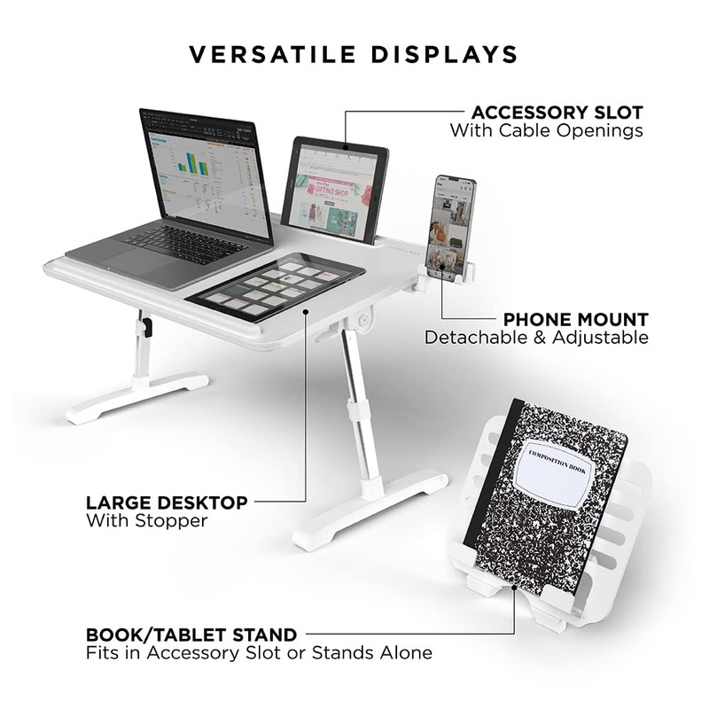 Limitless TotalDesk Portable Workstation and Lap Desk with Adjustable Height