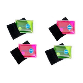 TRANQUILISAFE ® - Taschenwärmer I Handwärmer I Wärmekissen Wiederverwendbar mit Bezug aus Microfaser – Nie mehr kalte Hände im Winter – ideal für Kinder - 4er Set, je 11x8 cm