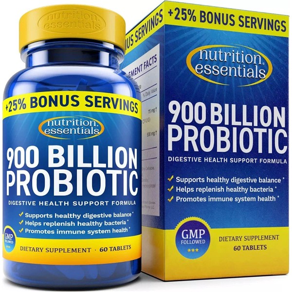 Nutrition Essentials 900 Billones Cfu Probióticos Orgánicos Enzimas Digestivas