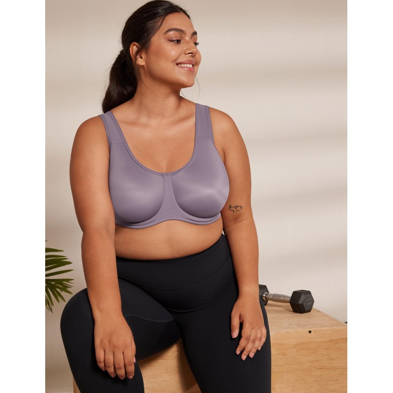 SYROKAN Sujetador Deportivo con Aros de Alto Impacto sólido MAX