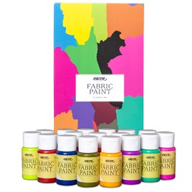 Nazca Colors Permanent Washable Fabric Paint - Set 16 Colours x 30ml – Acrylic Textile Paint Ideal for Painting Clothes, Leather, T-Shirts, Jeans, Sneakers, Bags, Shoes - Great Coverage Capacity