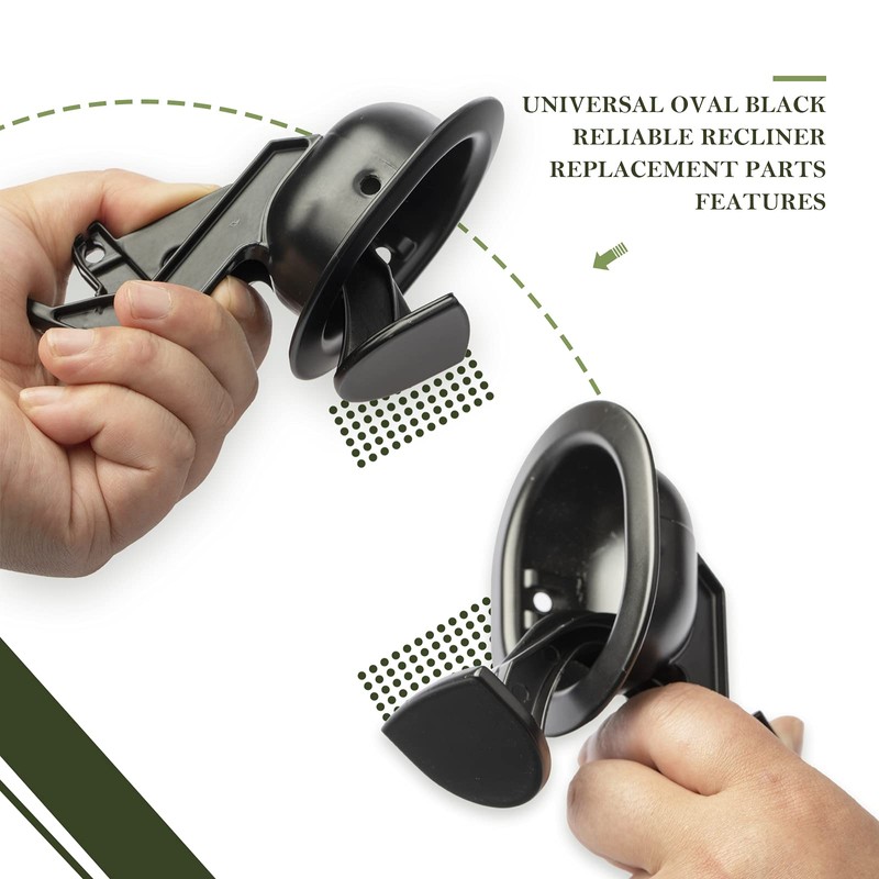 ICYANG Universal Oval Black Plastic Sofa Chair Recliner Release Pull