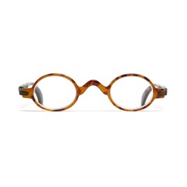Calabria R314 Unisex Vintage Professor Oval Reading Glasses Incredibly Lightweight and Comfortable in Tortoise +2.75