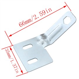 CHENJIN 4PCS Bi Folding Door Surface Alignment Bracket Stainless Steel Silver Metal Top Pivot Hardware Kit 2.59x1.37 inches for Folding Doors Sliding Doors Closet Doors Sliding Doors Wardrobe Doors