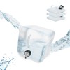 Relaxdays, Transparent/Black Foldable Water Canister, Set of 4, 5 L,