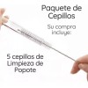 Veraly Paquete 5pz Cepillo Para Lavar Popotes Reutilizable 17 Cm
