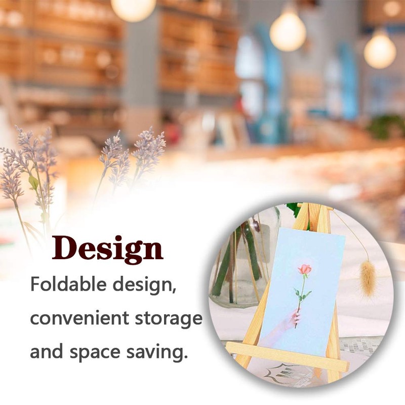 2 Pcs Mini Wooden Artist Triangle Easels Wooden Desktop Easel