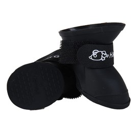 QWEQWE 4 Pcs Waterproof Dog Boots Shoes Puppy Non-Slip Rain Pet for Day Middle and Small Dogs, large dogs ,Pet boots,Black,S size: 4.3cm3.3cm, recommended weight: 0-2KG