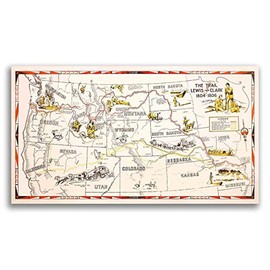 Magnet 1806-1804 Trail of Lewis and Clark Illustrated Expedition Map Magnet Vinyl Magnetic Sheet for Lockers, Cars, Signs, Refrigerator 5"