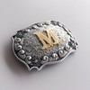 New Initial Letter M Belt Buckle for Men Boucle de