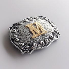 New Initial Letter M Belt Buckle for Men Boucle de ceinture