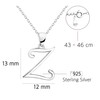 SOFIA MILANI Women's Necklace, 925 Silver, Letter Pendant, Sterling Silver