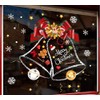 Christmas Window Clings Stickers Christmas Bow Knot Bell Garland Wreath