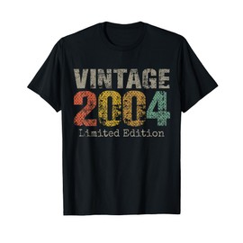 Vintage 2004 Limited Edition 21st Birthday Gifts 21 Year Old T-Shirt