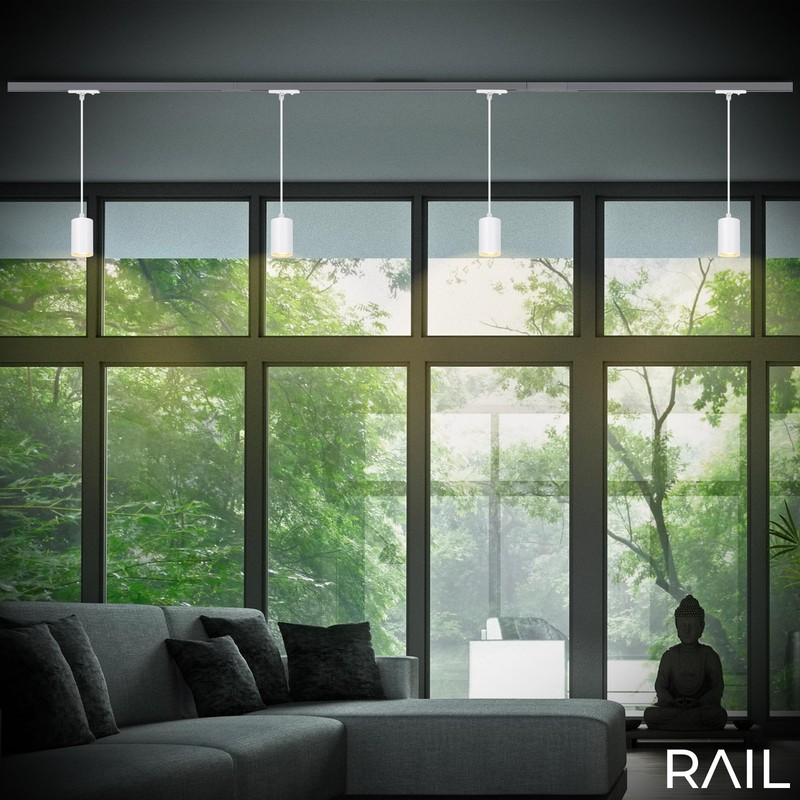 BRILONER - Rail System Rail Pendant Light, Combinable, Accessories, Tracklight,