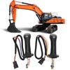 2Pcs 3 Buttons Excavator Joystick Handles, Joystick Handle for Doosan