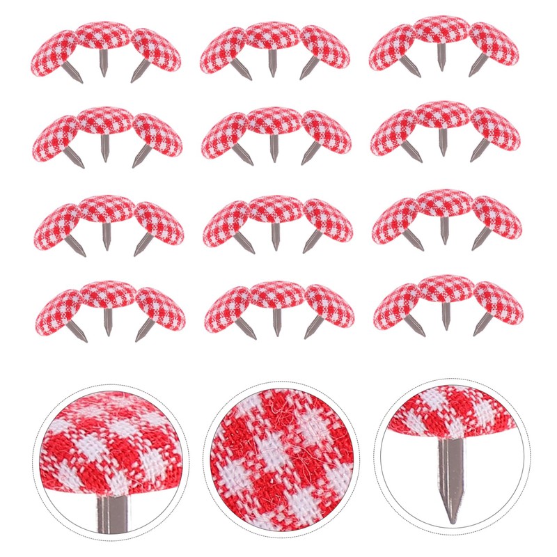 TEHAUX 50pcs Cloth Wrapped Double Feet Rivets for Crafts Lightweight