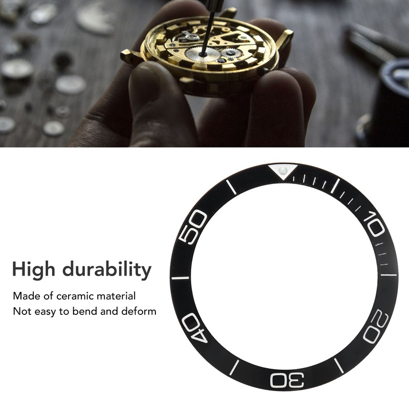 Ceramic Watch Bezel Ring Professional 38.6mm Watch Bezel Insert Replacement
