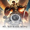 MOPOPOK St Michael Ring S925 Sterling Silver St Michael Archangel