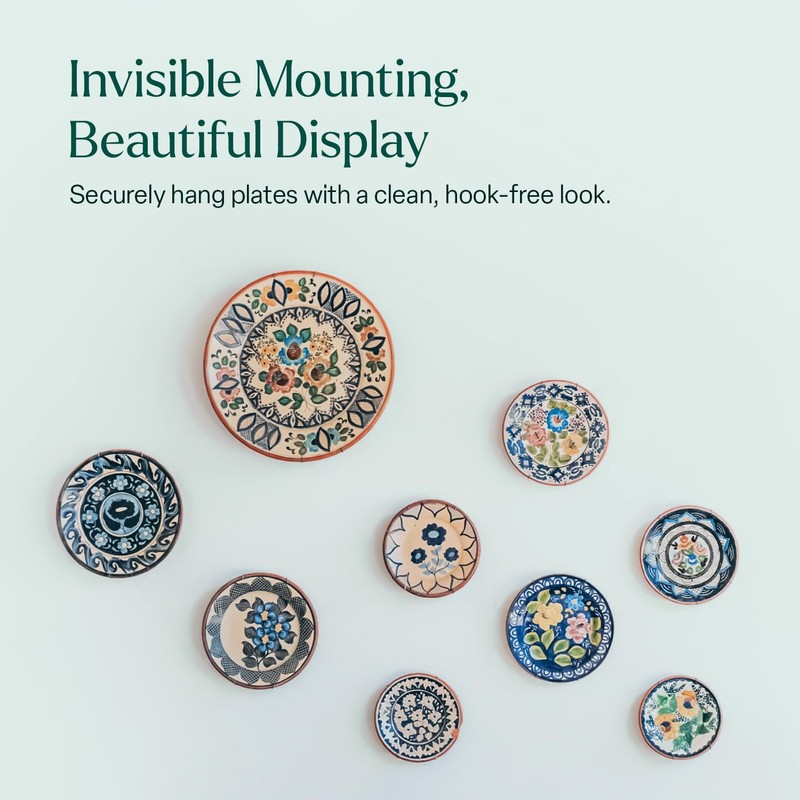 Invisible Plate Hangers for Wall | Decorative Dish Display Holders