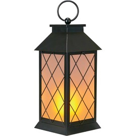 anyperfect 18" Solar Lanterns Outdoor Waterproof, Glass Solar Flickering Flame Lantern Large Hanging Solar Lantern Metal Decorative for Patio Garden Backyard Outside Tabletop Mothers Day Gifts Mom