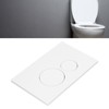 Toilet Water Tank Panel White ABS Squared Round Button Dual