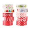 Feelava Christmas Washi Tape, 10 Rolls Christmas Masking Tape Set,
