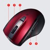 Sanwa Supply MA-BTBL167R Bluetooth Mouse, Silent, Blue LED, 5 Buttons