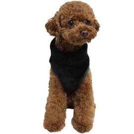 Ola Mari Pet Dog's Super Soft Warm Fleece Zip Up Unisex Vest Sweater for Small Dogs Pets Cats, Black, Medium