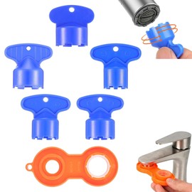 Hayaww Pack of 6 Tap Aerator Key Aerator Tap Key ABS Filter Including for Taps M16/M18/M20/M22/M24/M28 Bubble Tap